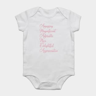 Gifts for AMANDA - Amazing, Magnificent, Adorable, Nice... [ND#2C1V1] Baby Bodysuit